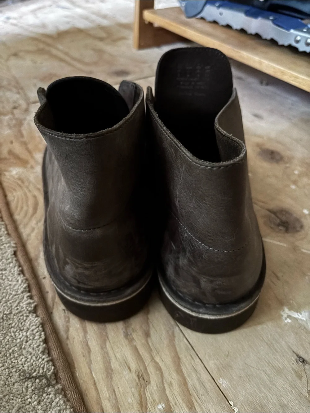 Clarks Men's Gray Suede & Leather Chukka Boots
